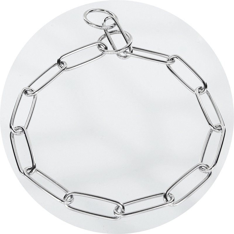 Dog collar Hs Sprenger Silver 3 mm Matt Links Twisted (65 cm)